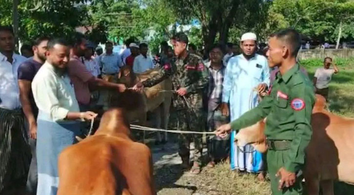 কোরবানিতে ছিল না বিধিনিষেধ, রোহিঙ্গাদের অর্ধশত গরু উপহার আরাকান আর্মির